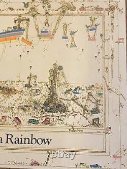 Vintage Building A Rainbow Poster Studio One Robert Putz Original Hippie 1976