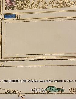 Vintage Building A Rainbow Poster Studio One Robert Putz Original Hippie 1976
