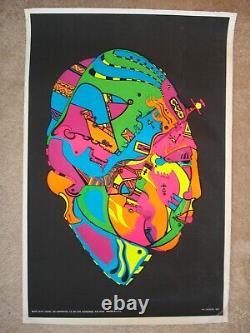 Vintage CELESTIAL MAN blacklight poster Artko Studios psychedelic 1972 rare NOS
