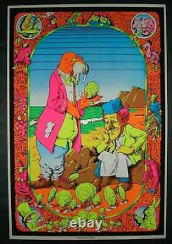 Vintage COME JOIN THE DANCE blacklight poster JOE ROBERTS JR Alice in Wonderland