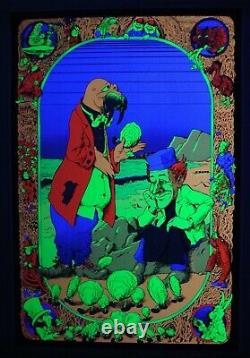 Vintage COME JOIN THE DANCE blacklight poster JOE ROBERTS JR Alice in Wonderland