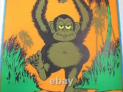 Vintage COOL Blacklight Poster IT'S MY THING Crazy Dancing Gorilla Monkey Banana