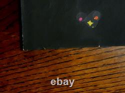 Vintage COSMIC Blacklight Poster 1970 Houston Galaxy Ying Yang Eye Space Trippin