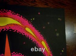 Vintage COSMIC Blacklight Poster 1970 Houston Galaxy Ying Yang Eye Space Trippin