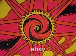 Vintage COSMIC Blacklight Poster 1970 Houston Galaxy Ying Yang Eye Space Trippin