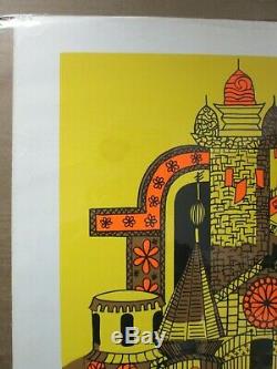 Vintage Castle Rita Hermann Black Light Poster 70's In#G4062