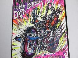 Vintage Chopper Bike Blacklight Poster KOTH DARK ANGEL EARTH IS HELL MOTORCYCLE