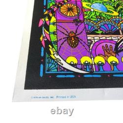 Vintage Complex Mind 1974 AA Sales Flocked Velvet Blacklight Poster Spectrum
