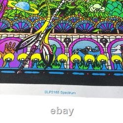 Vintage Complex Mind 1974 AA Sales Flocked Velvet Blacklight Poster Spectrum