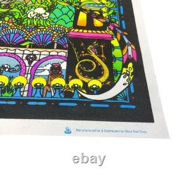 Vintage Complex Mind 1974 AA Sales Flocked Velvet Blacklight Poster Spectrum