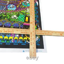 Vintage Complex Mind 1974 AA Sales Flocked Velvet Blacklight Poster Spectrum