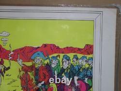 Vintage Custer's last stand parody black light Poster 1970's western 20262