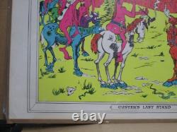 Vintage Custer's last stand parody black light Poster 1970's western 20262