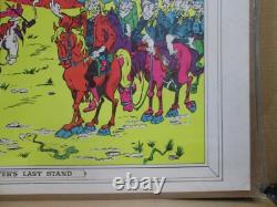 Vintage Custer's last stand parody black light Poster 1970's western 20262
