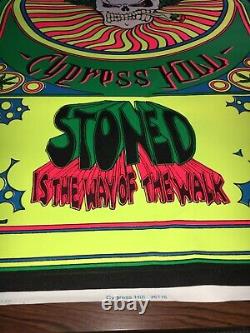 Vintage Cypress Hill Flocked Blacklight Poster 1993 Rare Rap Stoner