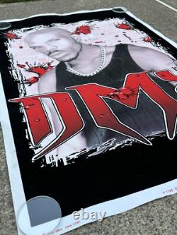 Vintage DMX Blacklight Poster Flocked Ruff Ryders 1999 Hip Hop Rap Y2K Retro