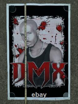 Vintage DMX Blacklight Poster Flocked Ruff Ryders 1999 Hip Hop Rap Y2K Retro