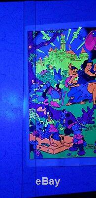 Vintage Disney Orgy Blacklight Poster Wally Wood 1967 23x35 Hard To Find