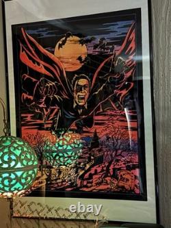 Vintage Dracula Vampire Black Light Poster Art Univeral Monster Horror 1970 USA