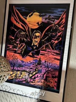 Vintage Dracula Vampire Black Light Poster Art Univeral Monster Horror 1970 USA