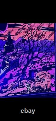 Vintage Dracula Vampire Black Light Poster Art Univeral Monster Horror 1970 USA