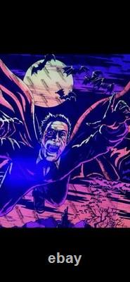 Vintage Dracula Vampire Black Light Poster Art Univeral Monster Horror 1970 USA