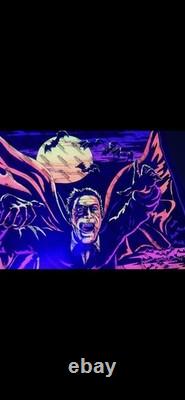 Vintage Dracula Vampire Black Light Poster Art Univeral Monster Horror 1970 USA