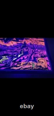 Vintage Dracula Vampire Black Light Poster Art Univeral Monster Horror 1970 USA