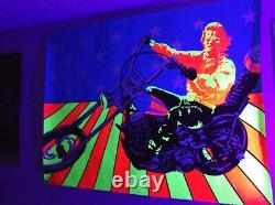 Vintage Easy Rider Poster Black Light