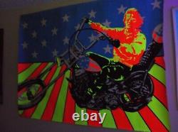 Vintage Easy Rider Poster Black Light