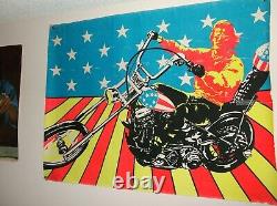 Vintage Easy Rider Poster Black Light