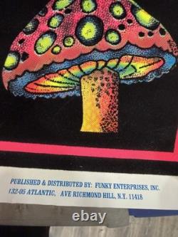 Vintage Eat Me Psychedelic Blacklight Velvet Flocked Poster Funky Enterprises