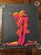 Vintage Flaming Lovers Black Light Poster 25 X 21