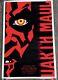 Vintage Flocked 1999 Star Wars Episode I Darth Maul Blacklight Poster 22x 34 Us