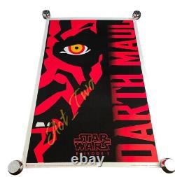 Vintage Flocked 1999 Star Wars episode I Darth Maul Blacklight Poster 22x 34 US