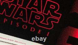 Vintage Flocked 1999 Star Wars episode I Darth Maul Blacklight Poster 22x 34 US