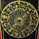 Vintage Flocked Black Light Poster Occult Zodiac Chart 21 In X 23 In Ships Free