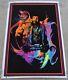 Vintage Flocked Velvet Jimi Hendrix Blacklight Poster Flame Scorpio 1996