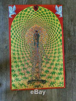Vintage Fool on the Hill Psychedelic Poster Satty Black Light 1967 Original