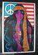 Vintage Gypsy Girl Blacklight Poster Hippie Peace Nude Flag Original Full Sized