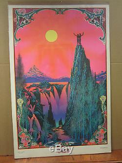 Vintage Garden of Eden black light Poster original 1970 3226