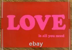 Vintage Gemini Rising LOVE is all you need Blacklight Poster