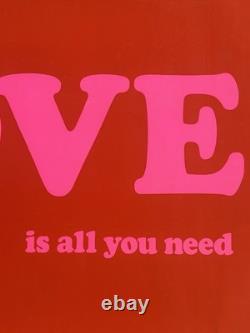 Vintage Gemini Rising LOVE is all you need Blacklight Poster