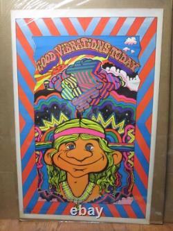 Vintage Good Vibrations today black light Poster 1972 Peace hippy 19438