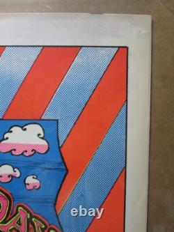 Vintage Good Vibrations today black light Poster 1972 Peace hippy 19438