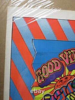 Vintage Good Vibrations today black light Poster 1972 Peace hippy 19438
