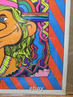 Vintage Good Vibrations today black light Poster 1972 Peace hippy 19438