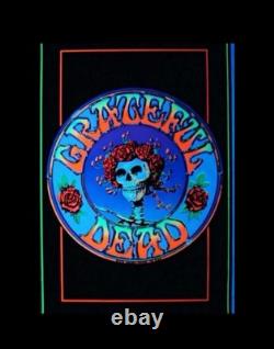 Vintage Grateful Dead BERTHA Pop Art 23x35 Flocked Blacklight Poster USA NEW