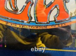 Vintage Grateful Dead SKULL N ROSES Velvet Blacklight Poster 39x27