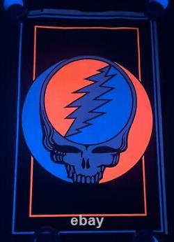 Vintage Grateful Dead Skull Steal Your Face Original Black Light 22x34 Poster
